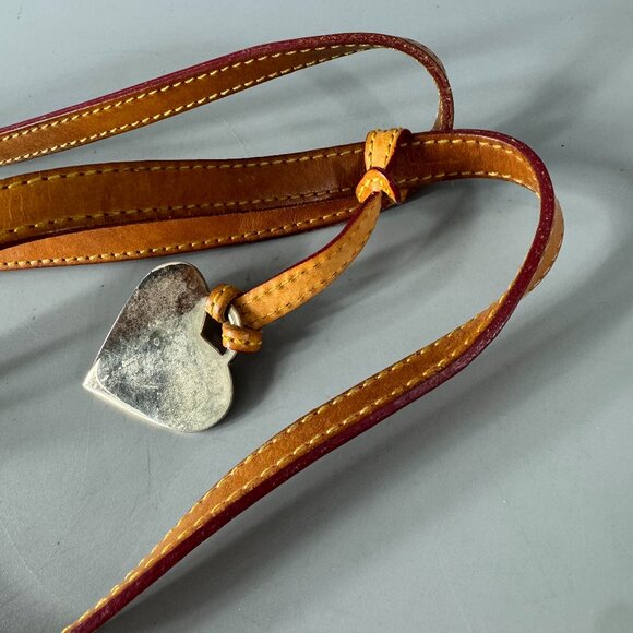 Dooney & Bourke Tan Leather Double Straps with Hanging Heart-shaped Charm - Picture 9 of 12